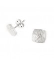 Dower and Hall - Sterling Silver Small Flat Square Nomad Studs
